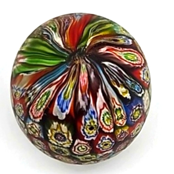art glass millefiori egg paperweight unsigned - Picture 5 of 9